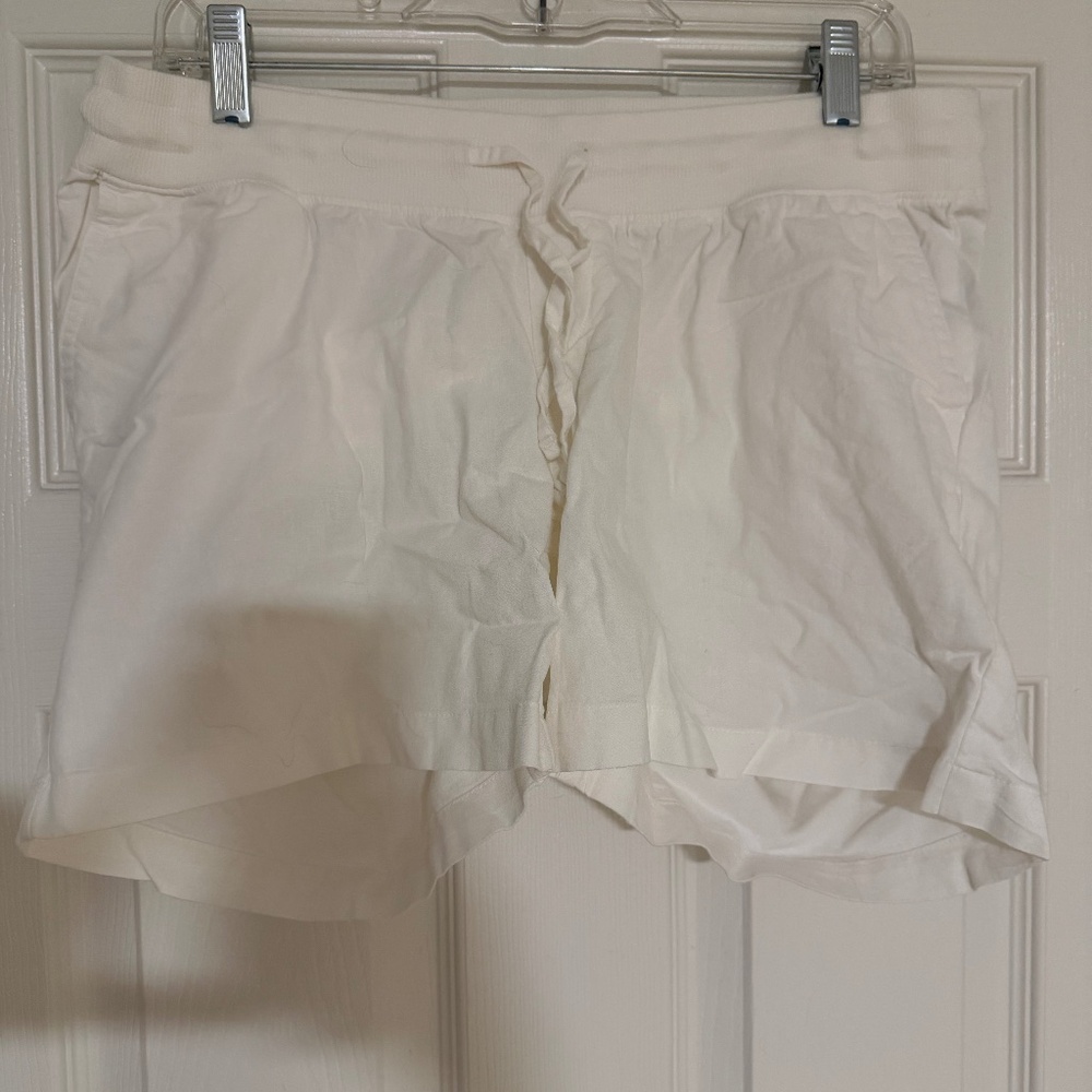 Maternity Under Belly Linen-Cotton Easy Shorts